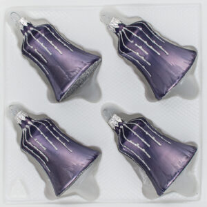 4 Glas Glocken Bells Set Ice Graphit