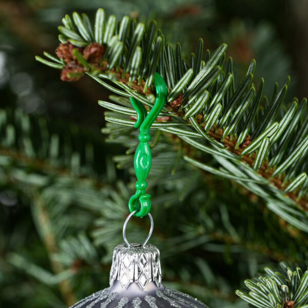 60 Stück Weihnachtskugeln Haken "Klassik Grün Candy" Aufhänger Christbaumkugel Anhänger