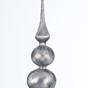 christbaumkugeln-24.de - Weihnachtsbaumspitze Groß 35cm in "Ice Grau Silber" Regen Baumspitze Spitze Tannenbaumspitze Christbaumspitze Weihnachtsbaum Christbaum Tannenbaum Christmas Tree Top